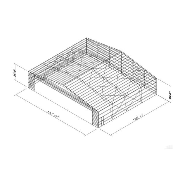 Hangar prefabbricato in acciaio leggero ad alte prestazioni a basso costo per l'Australia