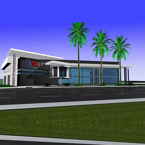 Design di edifici per uffici con showroom in acciaio strutturale leggero PEB