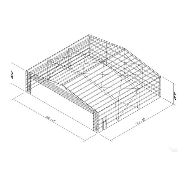 Hangar prefabbricato in acciaio leggero ad alte prestazioni a basso costo per l'Australia