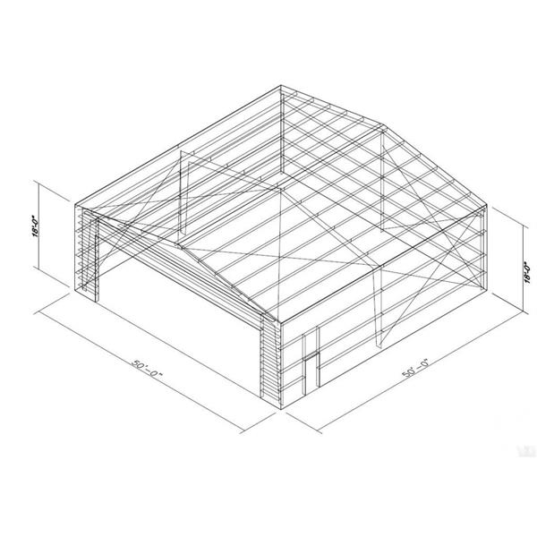 Hangar prefabbricato in acciaio leggero ad alte prestazioni a basso costo per l'Australia